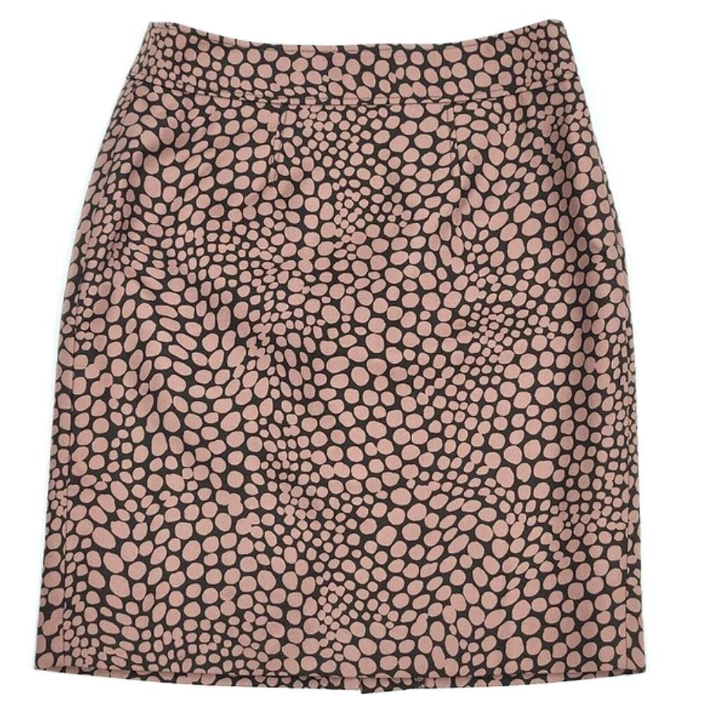 The Ann Taylor LOFT Petites Animal Print A-Line Brown Black Skirt Womens Size 2P